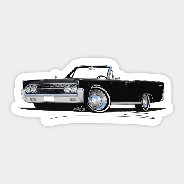 Lincoln Continental Convertible (63) Black Sticker by y30man5